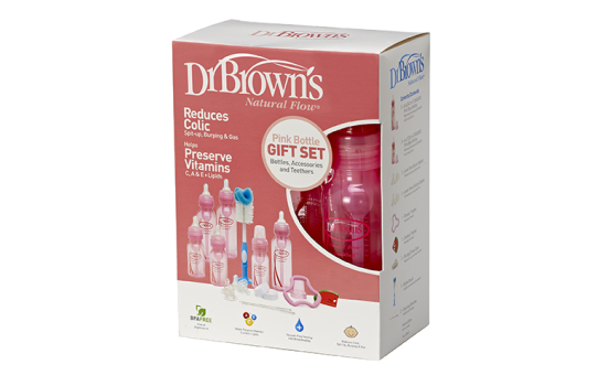 Набор бутылочек Dr.Brown's для новорожденных, розовый